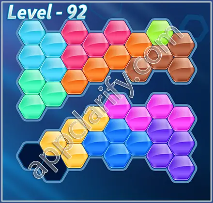 Block! Hexa Puzzle Hero Level 92 Solution