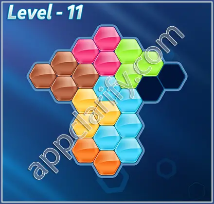 Block! Hexa Puzzle Hexa-art Level 11 Solution