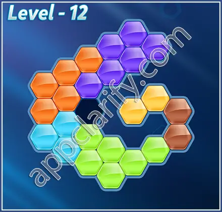 Block! Hexa Puzzle Hexa-art Level 12 Solution