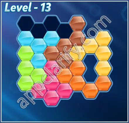 Block! Hexa Puzzle Hexa-art Level 13 Solution