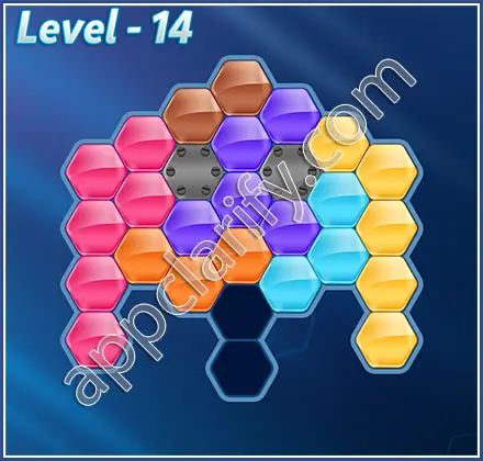 Block! Hexa Puzzle Hexa-art Level 14 Solution