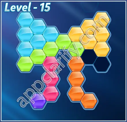 Block! Hexa Puzzle Hexa-art Level 15 Solution