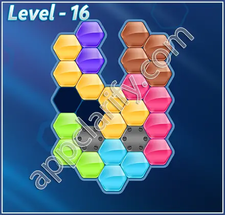 Block! Hexa Puzzle Hexa-art Level 16 Solution