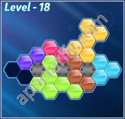 Block! Hexa Puzzle Hexa-art Level 18 Solution