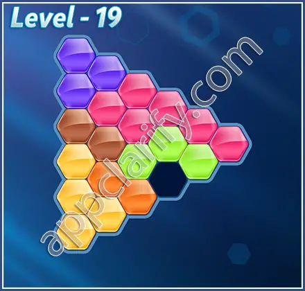 Block! Hexa Puzzle Hexa-art Level 19 Solution