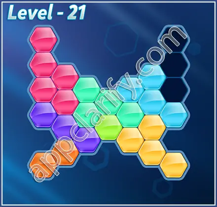 Block! Hexa Puzzle Hexa-art Level 21 Solution