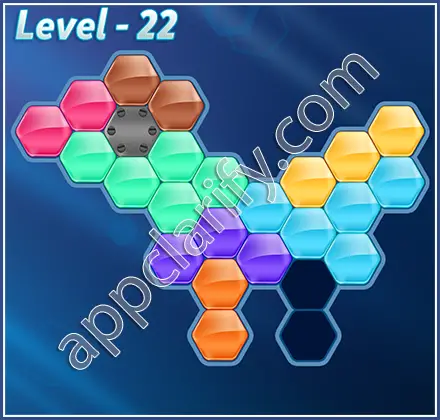 Block! Hexa Puzzle Hexa-art Level 22 Solution