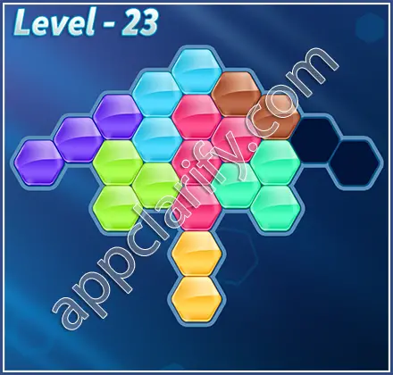 Block! Hexa Puzzle Hexa-art Level 23 Solution