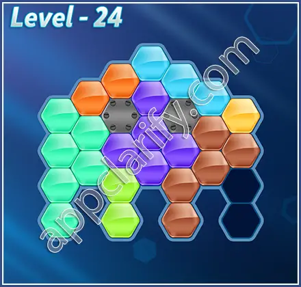 Block! Hexa Puzzle Hexa-art Level 24 Solution