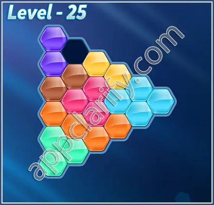 Block! Hexa Puzzle Hexa-art Level 25 Solution