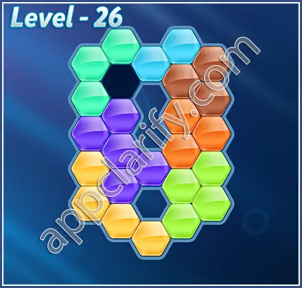 Block! Hexa Puzzle Hexa-art Level 26 Solution