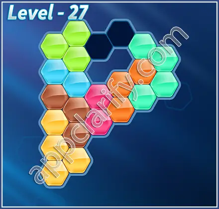 Block! Hexa Puzzle Hexa-art Level 27 Solution
