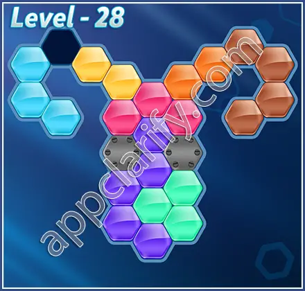 Block! Hexa Puzzle Hexa-art Level 28 Solution