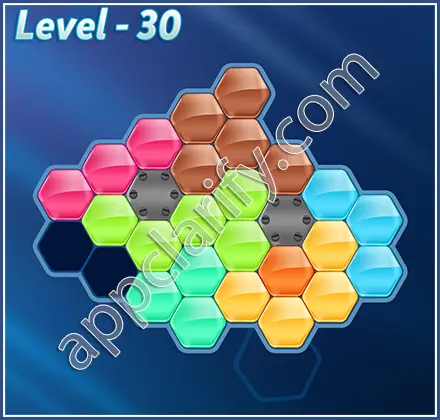 Block! Hexa Puzzle Hexa-art Level 30 Solution