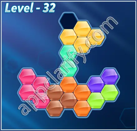 Block! Hexa Puzzle Hexa-art Level 32 Solution