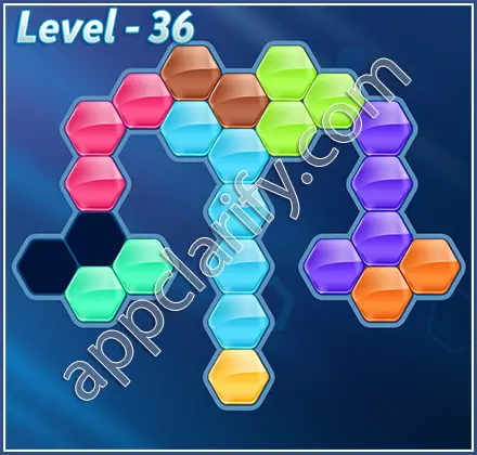 Block! Hexa Puzzle Hexa-art Level 36 Solution