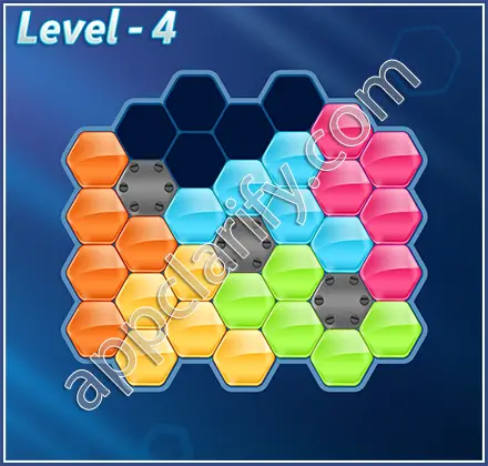 Block! Hexa Puzzle Hexa-art Level 4 Solution