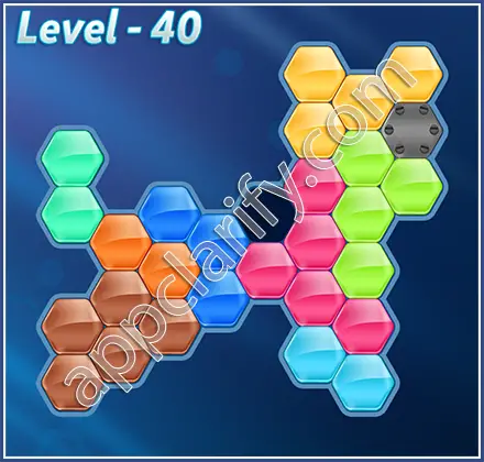 Block! Hexa Puzzle Hexa-art Level 40 Solution
