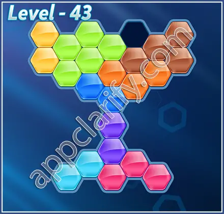 Block! Hexa Puzzle Hexa-art Level 43 Solution