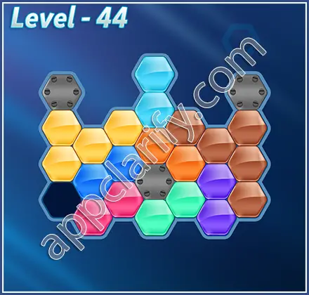 Block! Hexa Puzzle Hexa-art Level 44 Solution