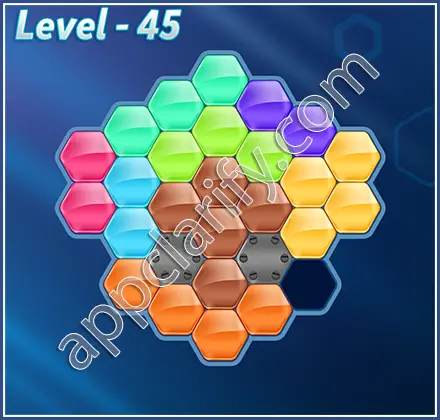 Block! Hexa Puzzle Hexa-art Level 45 Solution