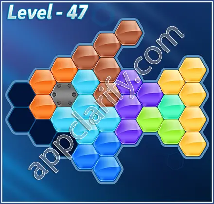 Block! Hexa Puzzle Hexa-art Level 47 Solution