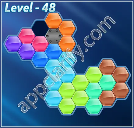 Block! Hexa Puzzle Hexa-art Level 48 Solution