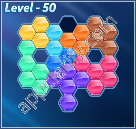 Block! Hexa Puzzle Hexa-art Level 50 Solution