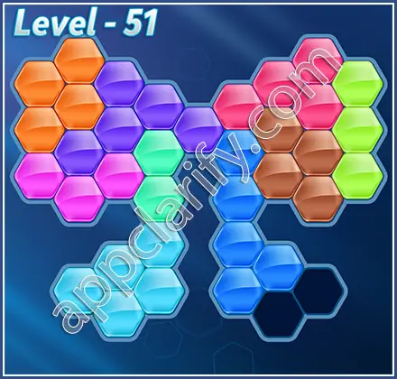 Block! Hexa Puzzle Hexa-art Level 51 Solution