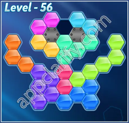 Block! Hexa Puzzle Hexa-art Level 56 Solution