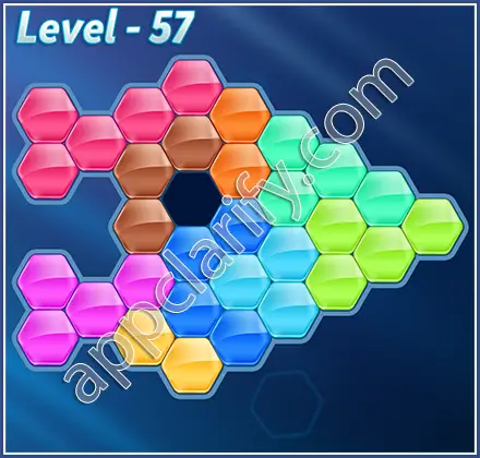 Block! Hexa Puzzle Hexa-art Level 57 Solution