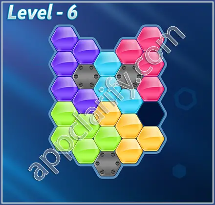 Block! Hexa Puzzle Hexa-art Level 6 Solution