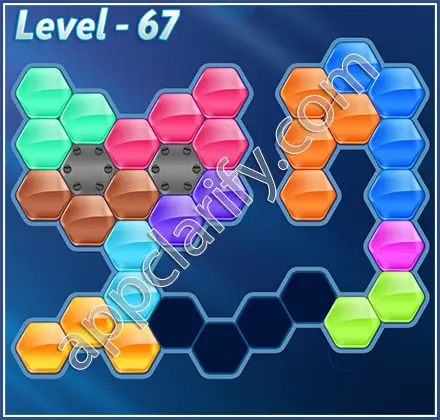 Block! Hexa Puzzle Hexa-art Level 67 Solution
