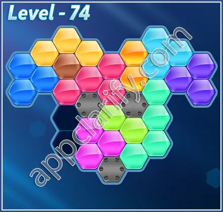 Block! Hexa Puzzle Hexa-art Level 74 Solution