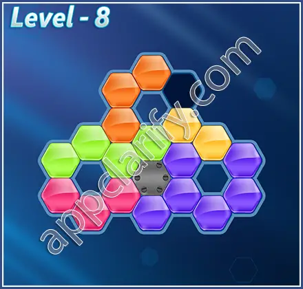 Block! Hexa Puzzle Hexa-art Level 8 Solution