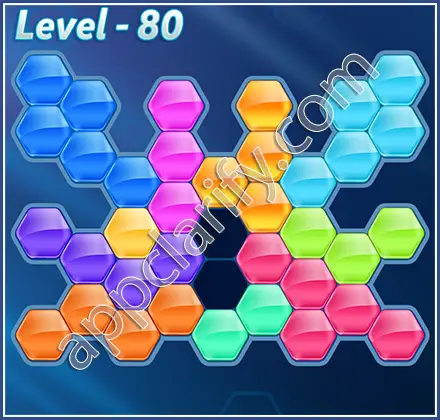 Block! Hexa Puzzle Hexa-art Level 80 Solution