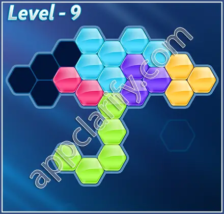 Block! Hexa Puzzle Hexa-art Level 9 Solution