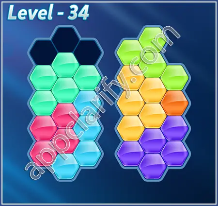 Block! Hexa Puzzle Proficient Level 34 Solution