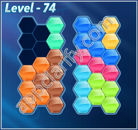Block! Hexa Puzzle Proficient Level 74 Solution