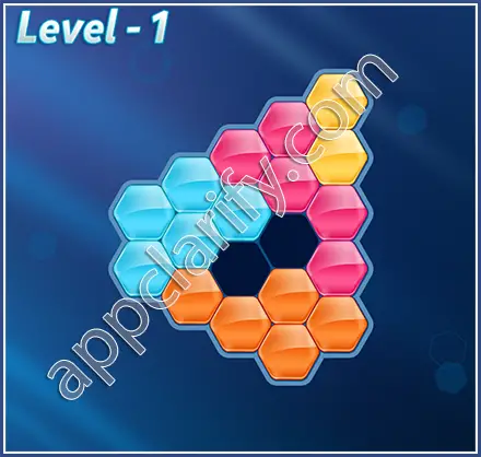 Block! Hexa Puzzle Rainbow C Level 1 Solution