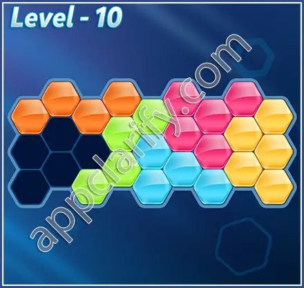 Block! Hexa Puzzle Rainbow C Level 10 Solution