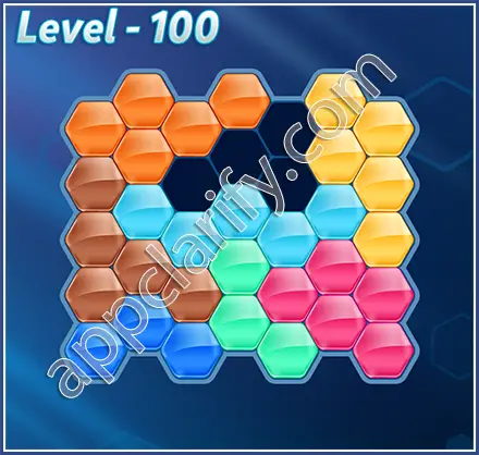 Block! Hexa Puzzle Rainbow C Level 100 Solution