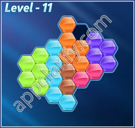 Block! Hexa Puzzle Rainbow C Level 11 Solution