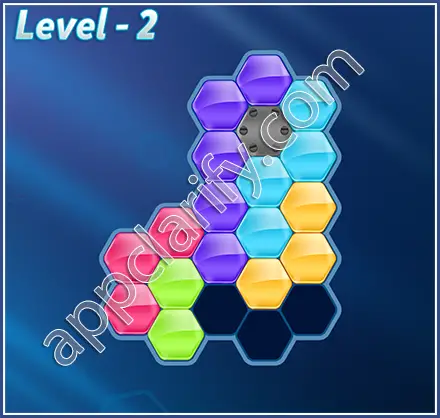 Block! Hexa Puzzle Rainbow C Level 2 Solution