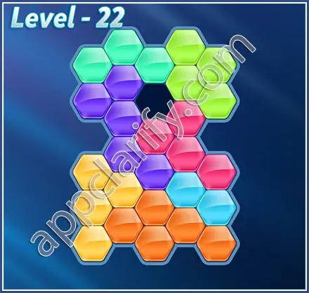 Block! Hexa Puzzle Rainbow C Level 22 Solution