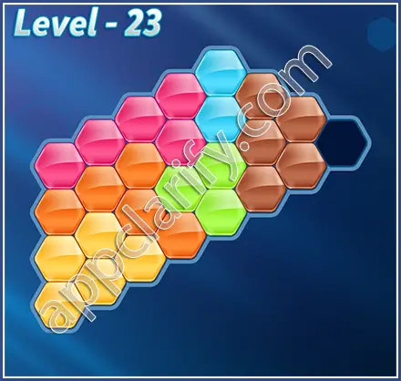 Block! Hexa Puzzle Rainbow C Level 23 Solution