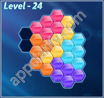 Block! Hexa Puzzle Rainbow C Level 24 Solution