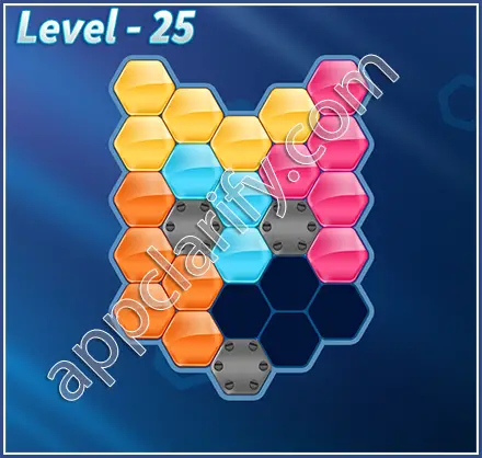 Block! Hexa Puzzle Rainbow C Level 25 Solution