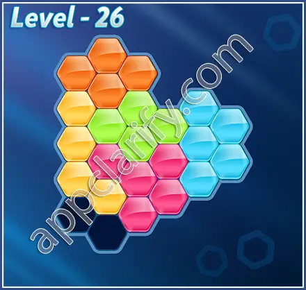 Block! Hexa Puzzle Rainbow C Level 26 Solution