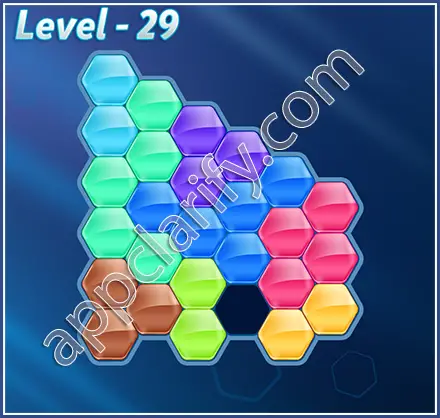 Block! Hexa Puzzle Rainbow C Level 29 Solution